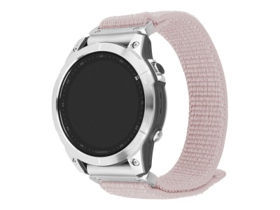 Fixed | Sporty Strap for Garmin QuickFit 22mm | 160-210 mm | Rose gold | Nylon