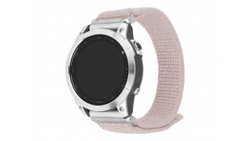 Fixed | Sporty Strap for Garmin QuickFit 22mm | 160-210 mm | Rose gold | Nylon