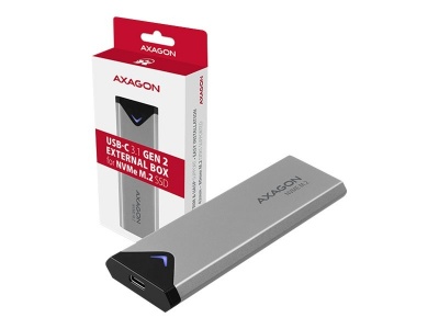 AXAGON External SuperSpeed+ USB-C metal box for M.2 NVMe SSD disks having sizes of up 42 to 80 mm | EEM2-UG2