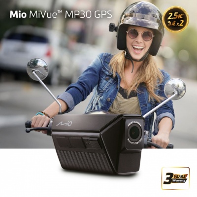 Mio | MiVue MP30 Dual 2.5K Rider Dash Cam | GPS (satellite)