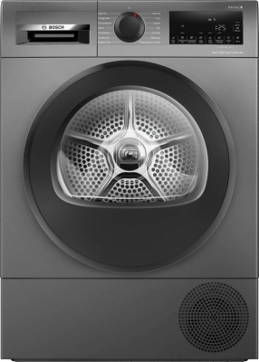 Bosch Dryer Machine with Heat Pump | WQG245DXSN | Energy efficiency class Class C | Front loading | 9 kg | Condensation | LCD | Depth 61.3 cm | Grey