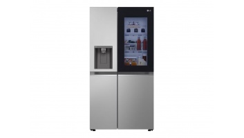 LG Refrigerator | GSGV81PYLL | Energy efficiency class E | Free standing | Side by side | Height 179 cm | Fridge net capacity 416 L | Freezer net capacity 219 L | Display | 36 dB | Silver