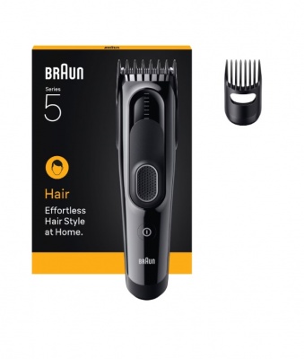 Braun Hair Clipper | HC5510 Series 5 | Cordless | Number of length steps 9 | Black