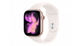 Apple Watch Series 11 GPS + Cellular 46mm Rose Gold Aluminium Case with Light Blush Sport Band - S/M | Apple