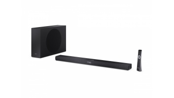 Sharp 2.1ch Ultra-slim Dolby Atmos/DTS Virtual: X Soundbar with Wireless Subwoofer | HT-SBW320 | 360 W | Bluetooth | Black | Wireless connection