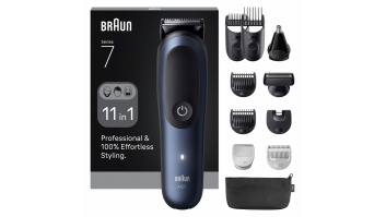 Braun 11in1 Grooming Kit | All-in-One Series 7 AIO7540 | Cordless | Number of length steps 14 | Black/Blue
