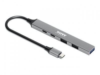 PORT CONNECT | USB-C Hub with 4 USB ports, 1X USB-C, 100W