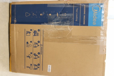 SALE OUT. Midea Washing Machine | MF100T60B/W-HR | Energy efficiency class A | Top loading | Washing capacity 6 kg | 1200 RPM | Depth 61 cm | Width 40 cm | Display | LED | Steam function | White | DAMAGED PACKAGING, DAMAGED PAINT ON THE RIGHT SIDE