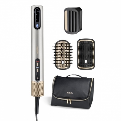 BABYLISS | Hair styling comb | Air Wand AS6555E | Ion conditioning | Number of heating levels 4 | 1600 W | Chrome
