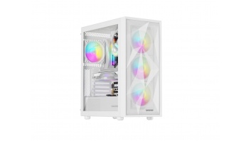 Genesis Gaming PC Case | Diaxid 605 ARGB | White | Midi Tower | Power supply included No