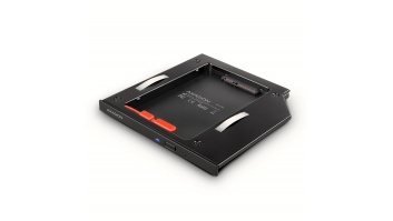 AXAGON Optical disk drive caddy for 2.5“ SSD/HDD. LED, 9.5 mm, Aluminum | RSS-CD09