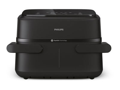 Philips Airfryer Dual Basket | NA150/00 1000 Series | Power 2450 W | Capacity 7 L | RapidAir Plus | Black