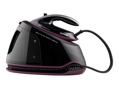 Gorenje Ironing system | SGD3000BKV | 3000 W | 1.5 L | 8 bar | Auto power off | Vertical steam function | Calc-clean function | Black/Purple