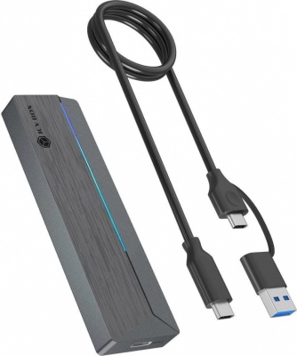 Raidsonic Icy Box M.2 SATA/NVMe SSD Enclosure with USB 3.2 Gen 2 Type-C and RGB light | Warranty IB-1826MCL-CU31 month(s)