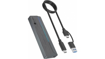 Raidsonic Icy Box M.2 SATA/NVMe SSD Enclosure with USB 3.2 Gen 2 Type-C and RGB light | Warranty IB-1826MCL-CU31 month(s)