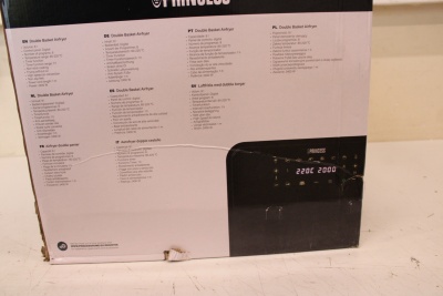 SALE OUT. Princess Double Basket Airfryer | 182068 | Power 2400 W | Capacity 8 L | Black | DAMAGED PACKAGING, SCRATCHES ON CORPUS