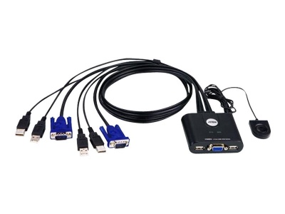 Aten 2-Port USB VGA Cable KVM Switch with Remote Port Selector | Aten | KVM  Cable KVM Switches  CS22U Search Product or keyword   2-Port USB VGA Cable KVM Switch with Remote Port Selector