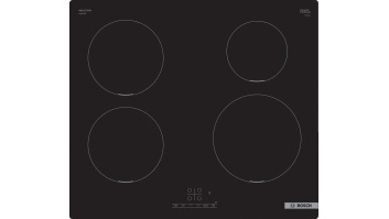 Bosch | Hob | PUE611BB5E | Induction | Number of burners/cooking zones 4 | Touch | Timer | Black