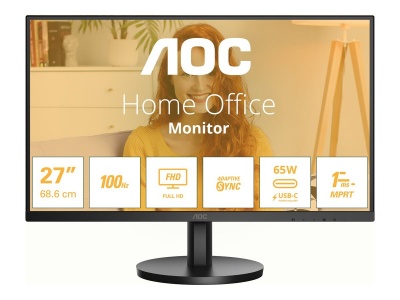 AOC | 27B3CA2 | 27 " | IPS | FHD | 16:9 | 100 Hz | 1 ms | 1920 x 1080 pixels | 250 cd/m² | HDMI ports quantity 1 | Black
