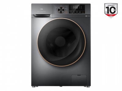 TCL Washing machine with dryer | CP1012SA0 | Energy efficiency class A/E | Front loading | Washing capacity 10 kg | 1200 RPM | Depth 63 cm | Width 60 cm | Display | LED | Drying system | Drying capacity 6 kg | Steam function