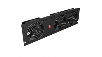 Lanberg Vertical Ventilation Panel 19" 3U for Rack three Fans 230V | AK-1506-B | Black