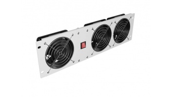 Lanberg Vertical Ventilation Panel 19" 3U for Rack three Fans 230V | AK-1506-S | Grey