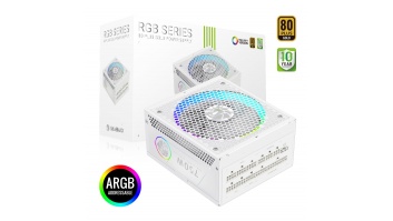 Gamemax Power Supply, 80 PLUS, Gold | RGB 750G WH | 750 W