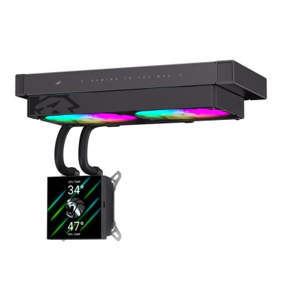 Gamemax CPU Liquid Cooler | GLACIER 240 LCD BK | Black | Intel, AMD