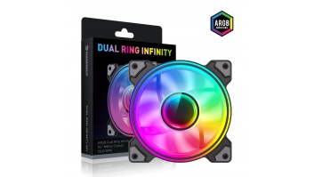 Gamemax Case Fan | DUAL RING INFINITY BK | Black