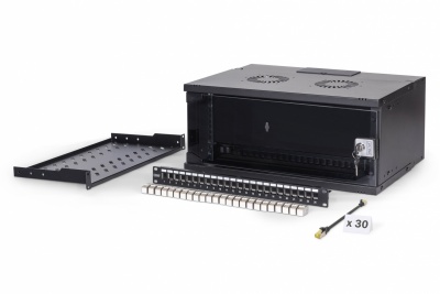 Digitus SOHO Pro network set, 483 mm (19") 4U, 540 x 400 mm | DN-49201-SET | Black