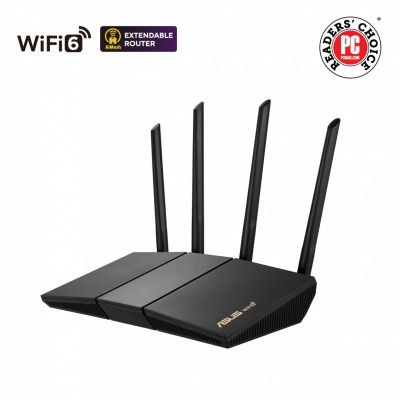 Wireless AX3000 Dual Band WiFi 6 | RT-AX57 | 802.11ax | 2402+574 Mbit/s | 10/100/1000 Mbit/s | Ethernet LAN (RJ-45) ports 4 | Mesh Support Yes | MU-MiMO Yes | No mobile broadband | Antenna type External