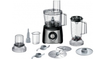 Bosch | Food Processor MultiTalent 3 Plus | MCM3PM386 | 900 W | Number of speeds 2 | Bowl capacity 2.3 L | Black/Stainless steel