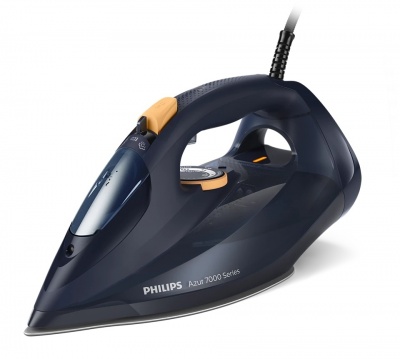 Philips DST7060/20 7000 Series | Steam Iron | 3000 W | Water tank capacity 300 ml | Continuous steam 55 g/min | Steam boost performance 250 g/min | Blue/Yellow
