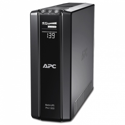Schneider Electric APC Back-UPS Pro, Tower, 10x IEC C13 outlets, AVR, LCD, user-replaceable battery | BR1500GI | 1500 VA | 865 W | 230 V