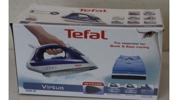 SALE OUT. Tefal FV1711 Virtuo Iron, Blue | SALE OUT. TEFAL Steam Iron | FV1711 Virtuo | Steam Iron | Continuous steam 24 g/min | Steam boost performance 80 g/min | Blue | DAMAGED PACKAGING AND SCRATCHES ON MAIN CORPUSE
