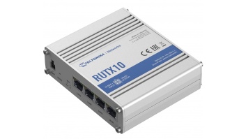 Industrial Router | RUTX10 | 802.11ac | 867 Mbit/s | 10/100/1000 Mbit/s | Ethernet LAN (RJ-45) ports 4 | Mesh Support No | MU-MiMO No | No mobile broadband | 1 | 24 month(s)