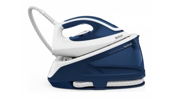 TEFAL | Express Essential Steam Station | SV6116E0 | 2200 W | 1.4 L | 5 to 6 bar | Auto power off | Vertical steam function | Calc-clean function | White/ Blue