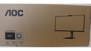 SALE OUT. AOC | CU34V5CW/BK | 34 " | VA | 21:9 | 100 Hz | 4 ms | 3440 x 1440 pixels | HDMI ports quantity 1 | Warranty 36 month(s) | DAMAGED PACKAGING