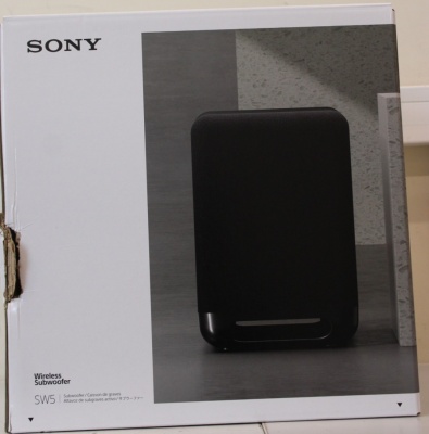 SALE OUT. Sony SA-SW5 Wireless 300W Subwoofer for HT-A9/A7000 | Sony Speaker | Subwoofer for HT-A9/A7000 | DAMAGED PACKAGING | 300 W | Black | 2 Ω | Portable | Wireless connection