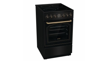 Gorenje Cooker | GECS5B70CLB | Hob type Vitroceramic | Oven type Electric | Black | Width 50 cm | Depth 59.4 cm | 70 L