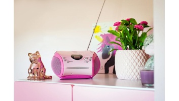 Lenco CD magnetola, rozā