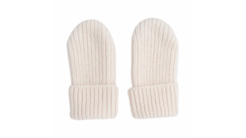 Lodger Mittens Merino vilnas bērnu cimdiņi, Birch, 0-12m