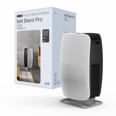 Mill | Silent Pro Air Purifier | APSILENT | Suitable for rooms up to 115 m² | 68.3 m³ | White/Black