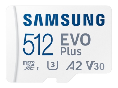Samsung | microSD Card | EVO Plus | 512 GB | microSDXC | Flash memory class 10