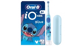 Oral-B Electric Toothbrush with Travel Case, 6Y+ | iO Kids Disney Stitch | Rechargeable | For kids | Number of brush heads included 1 | Number of teeth brushing modes 3