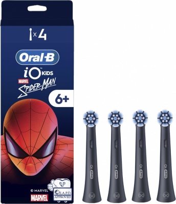 Oral-B Replacement brush heads | iO kids Refills Spiderman | Heads | For kids | Number of brush heads included 4