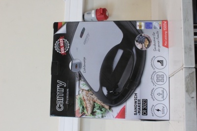SALE OUT. Camry Sandwich maker XL | CR 3023 | 1500 W | Number of plates 1 | Number of pastry 4 | Black | DAMGED PACKAGING