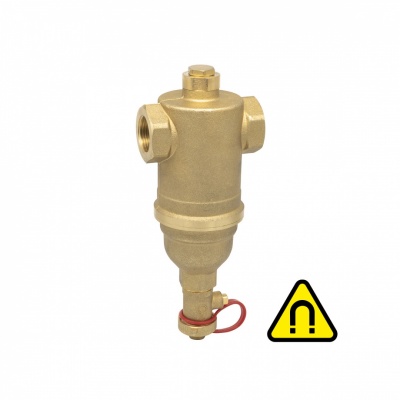Icma | 746 | F-F dirt separator for heating and cooling systems with a removable magnetic cartridge