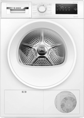 Bosch Dryer machine with heat pump | WTH85V0MSN | Energy efficiency class E | Front loading | 8 kg | LED | Depth 61 cm | White