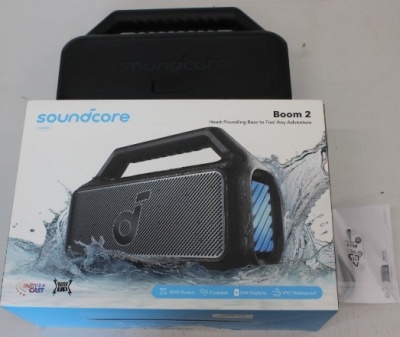 SALE OUT. Anker Soundcore Boom 2 Bluetooth Speaker, Black | Anker Soundcore | Portable Bluetooth Speaker | Boom 2 | DEMO | 80 W | Bluetooth | Phantom Black | Portable | Wireless connection
